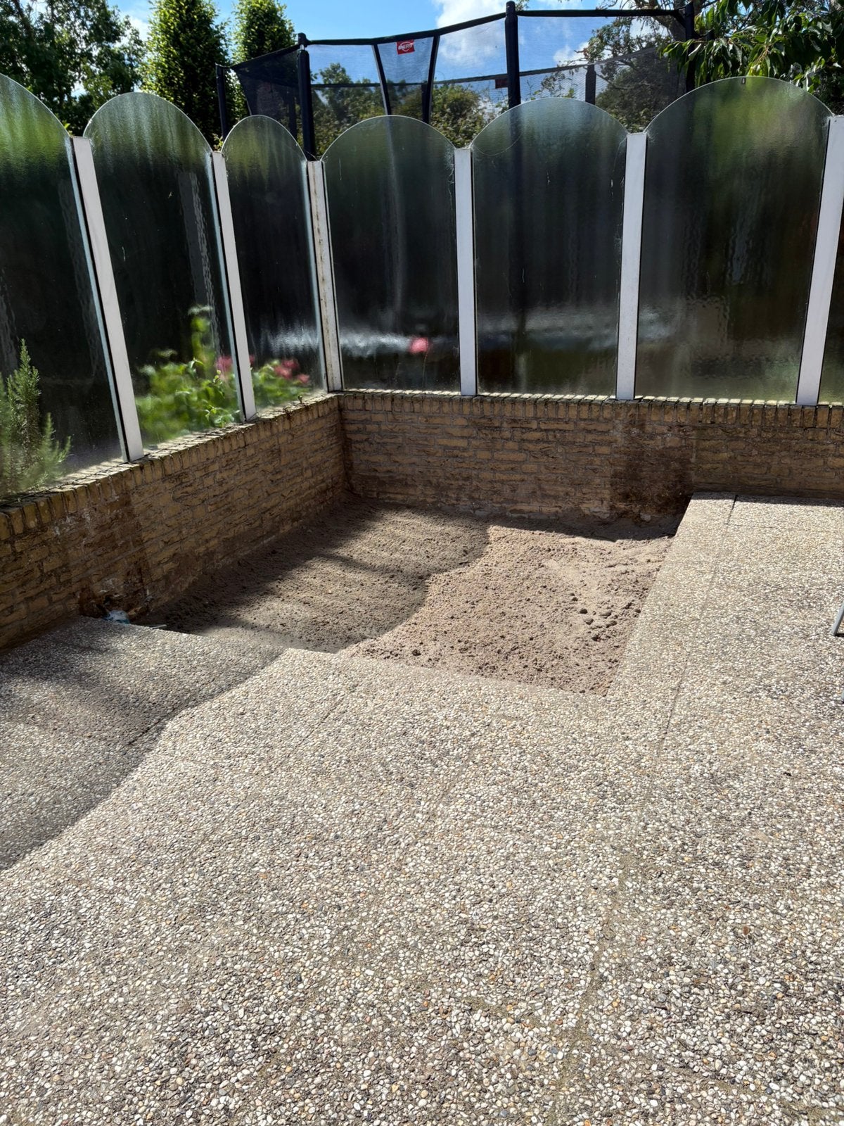 Gratis windscherm met glas, Ophalen