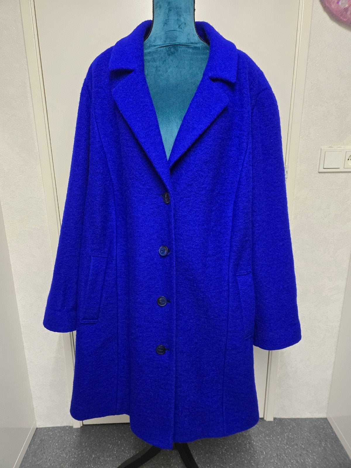 nieuwe wollen winterjas van KJ Brand maat 54, Ophalen of Verzenden, Nieuw, Maat 46/48 (XL) of groter, Blauw