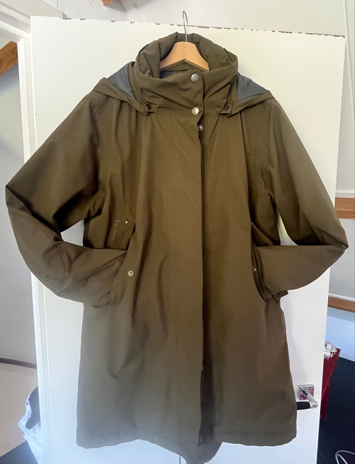 Didriksons parka jas groen maat 46, Ophalen of Verzenden, Zo goed als nieuw, Maat 46/48 (XL) of groter, Groen