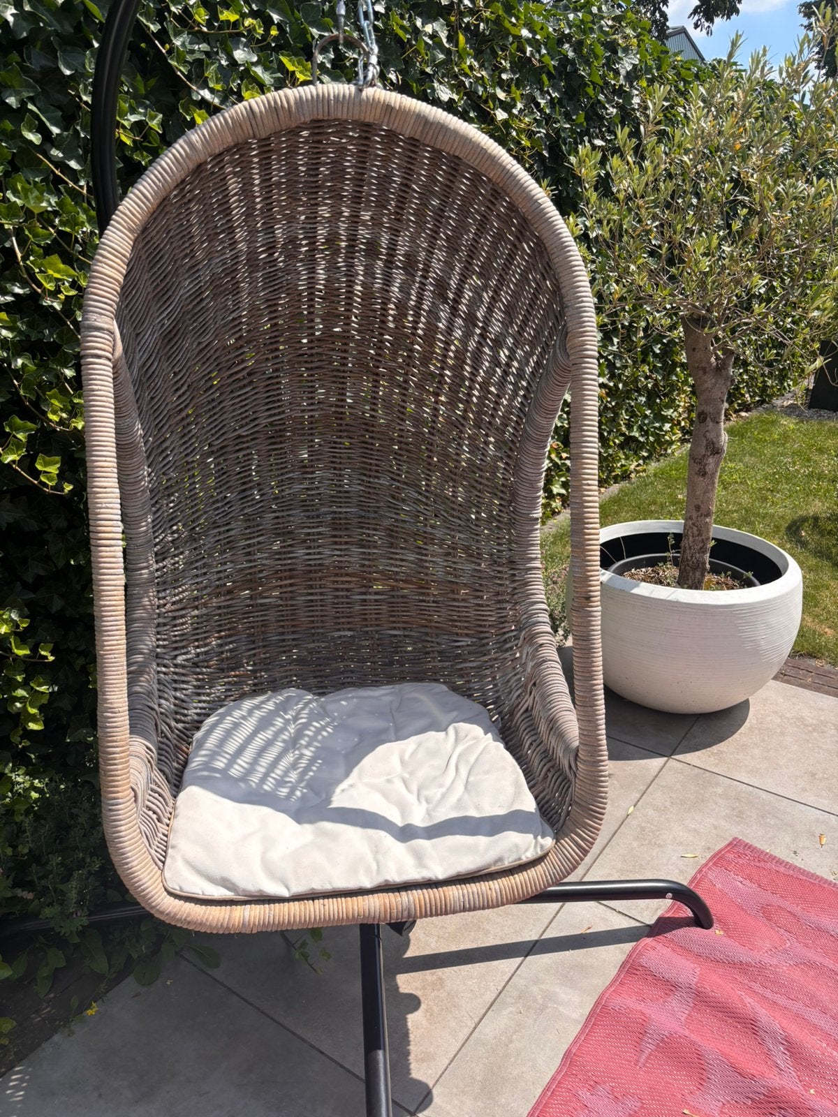 Hangstoel (zonder standaard), Ophalen, Zo goed als nieuw, Rotan