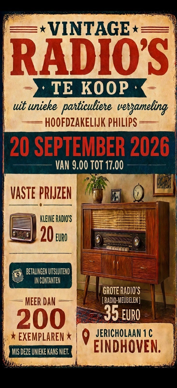 Vintage Radio, Audio, Tv en Foto, Ophalen, Philips