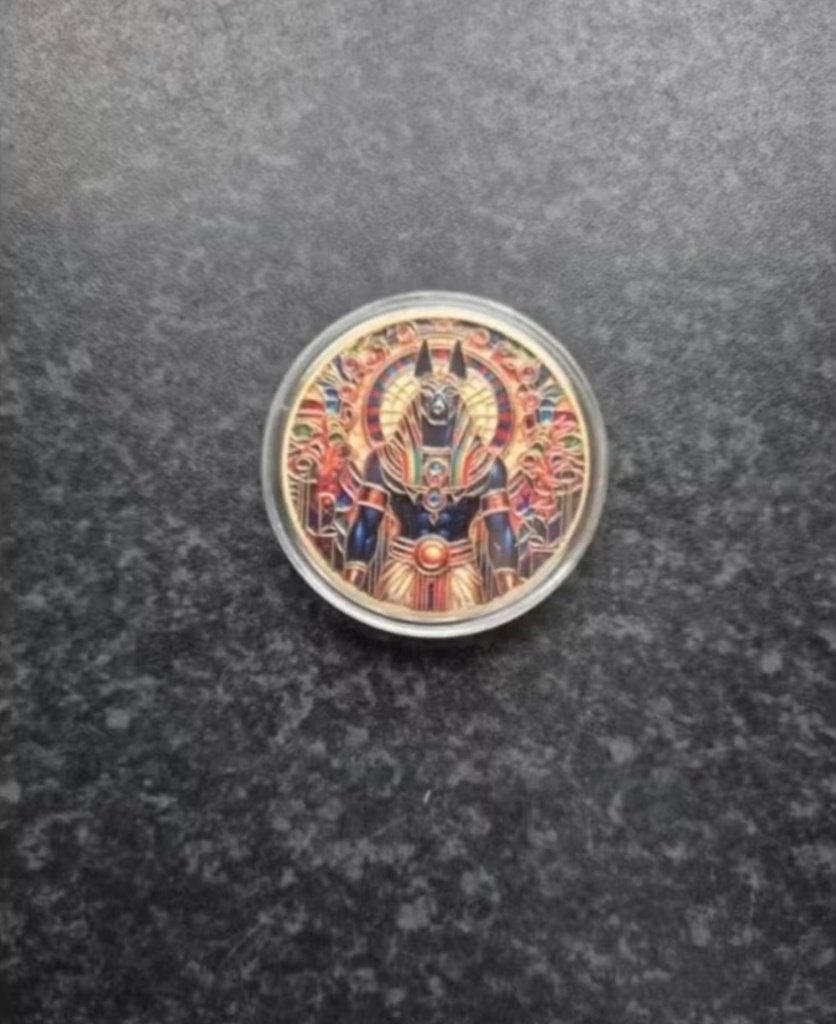 Egyptische God Anubis souvenir coin / munt., Ophalen of Verzenden, Koningin Beatrix