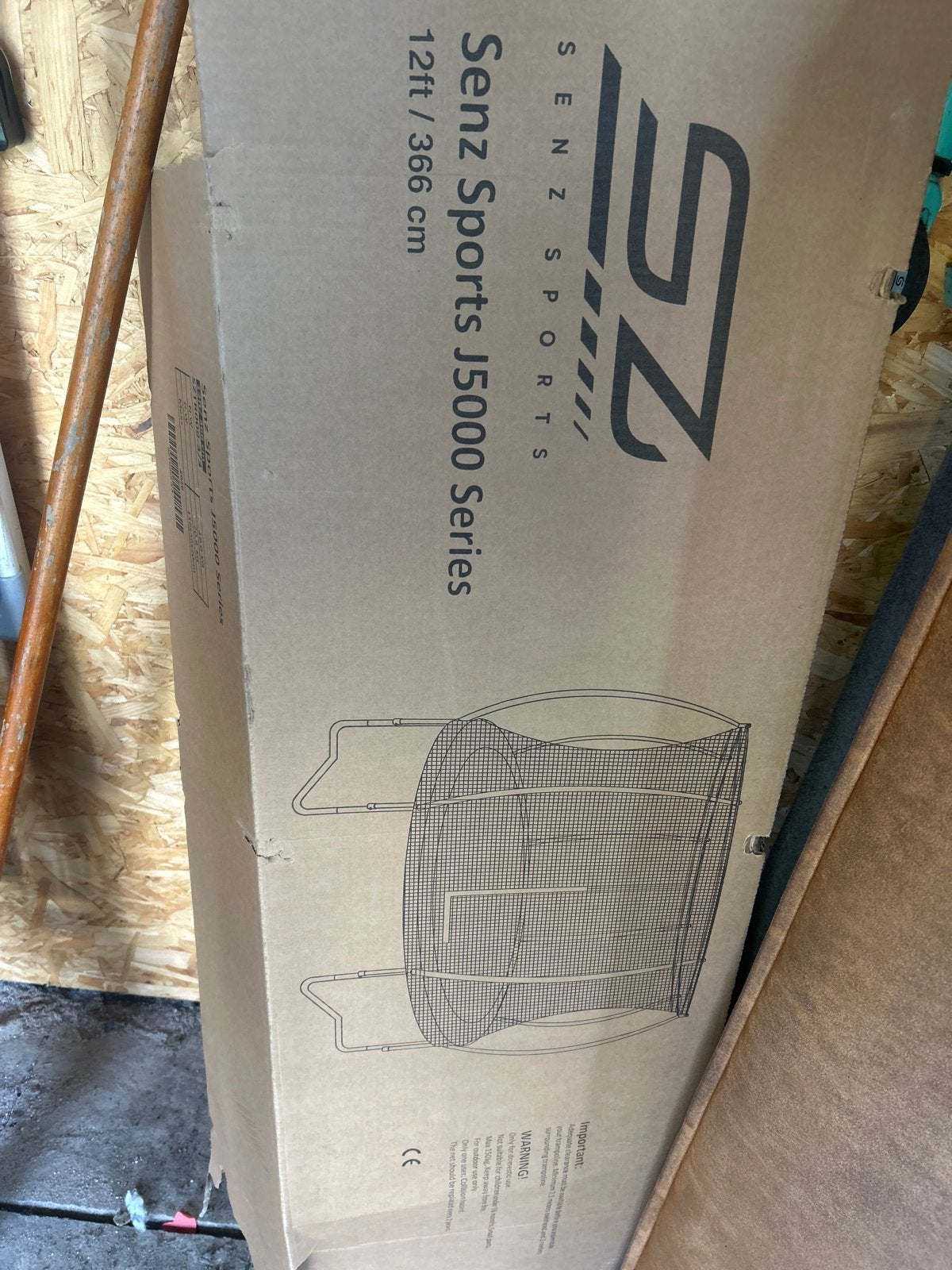Veiligheidsnet trampoline Senz Sports J5000 Series 366 cm, Ophalen, Nieuw