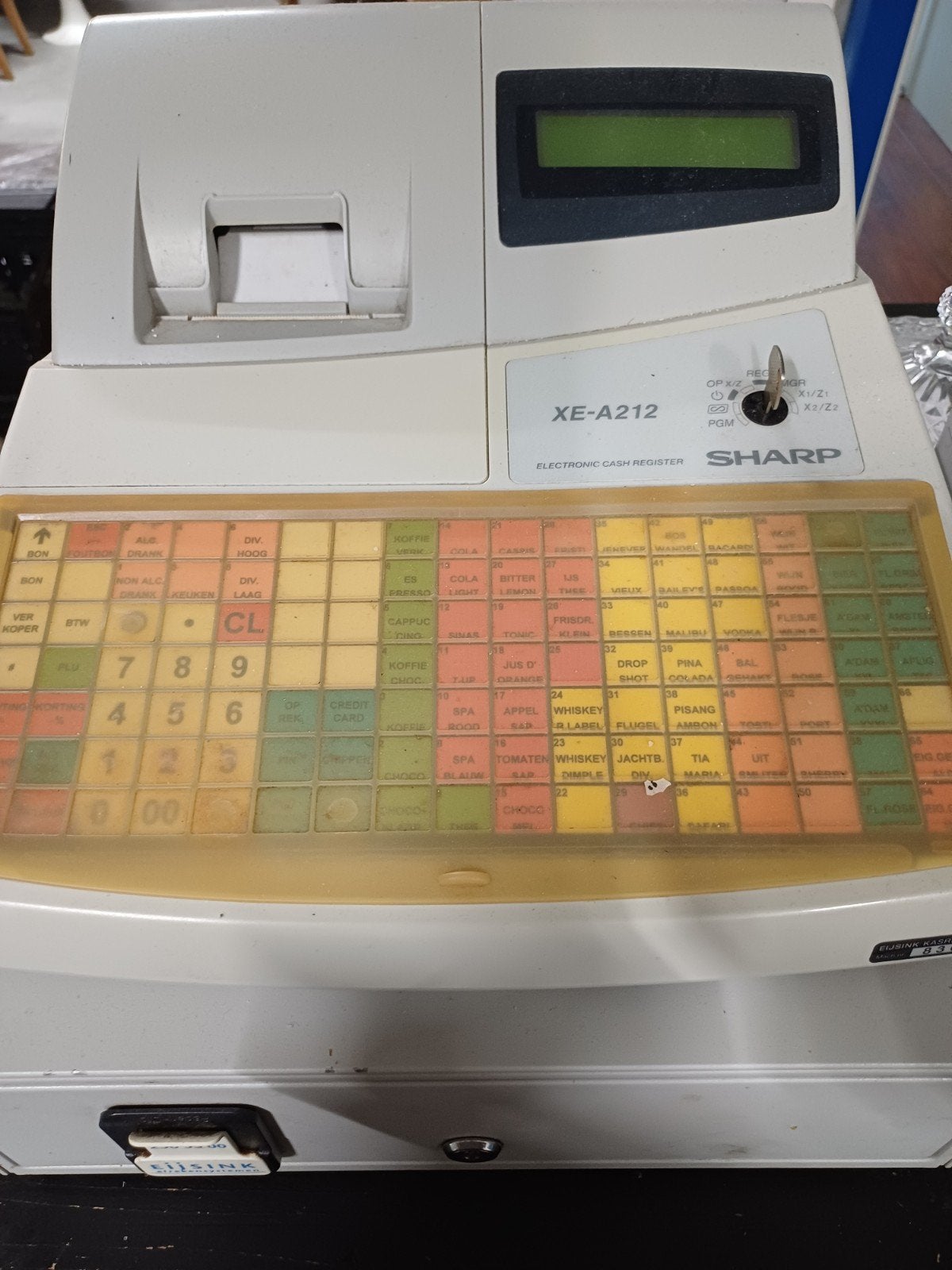 Sharp XE-A212 Elektronische Kassa - Ideaal voor Horeca, Ophalen