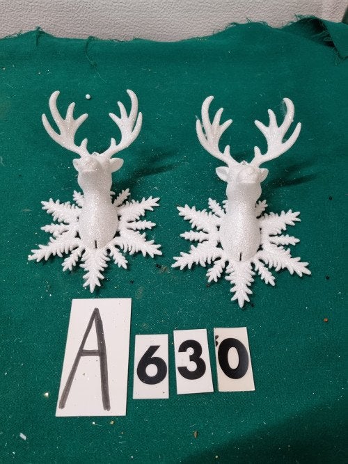 Kerst hertenkopjes decoratie hangers, [a630], Ophalen of Verzenden, 'T Olde Gre-j, Info@toldegrej.nl, Endepoelstraat 20f Didam