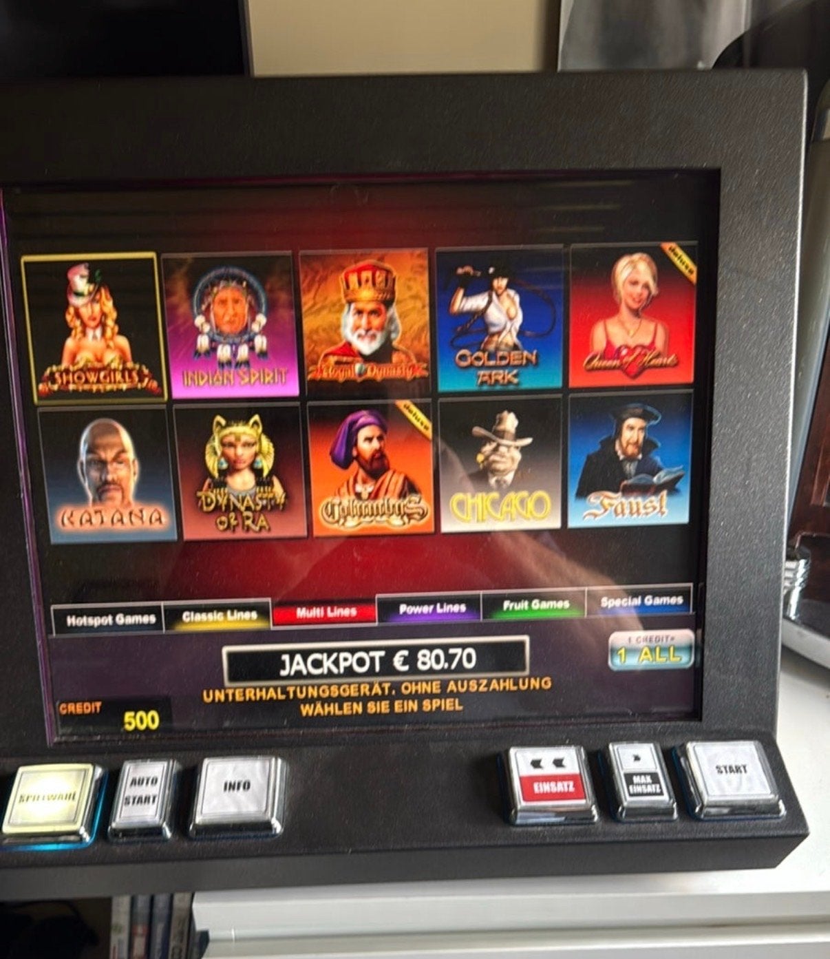 Gokkast / Speelautomaat met diverse spellen, Eu, Eu, Zo goed als nieuw, Eu