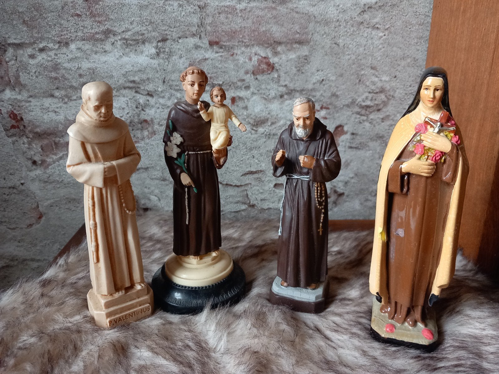 Set van 4 religieuze beelden: heiligen en monniken, Antiek en Kunst, Ophalen of Verzenden