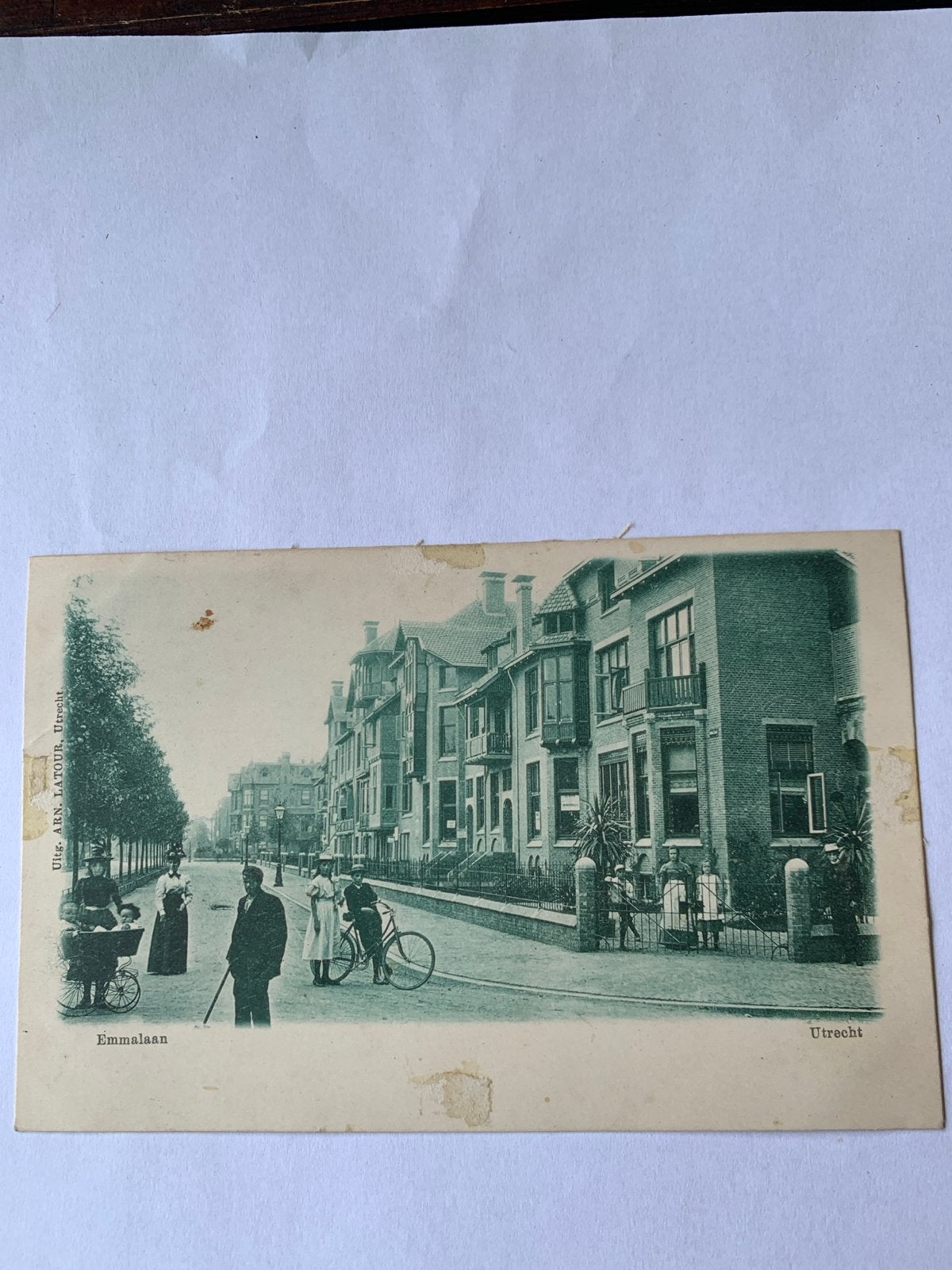 Oude Ansichtkaart Utrecht Emmalaan - Voor 1920, Ophalen of Verzenden, Voor 1920, Gelopen, Utrecht