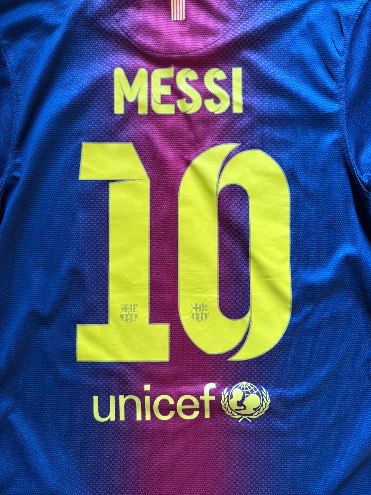 Origineel voetbalshirt originele print Messi FC Barcelona 10, Ophalen of Verzenden, Zo goed als nieuw, Shirt