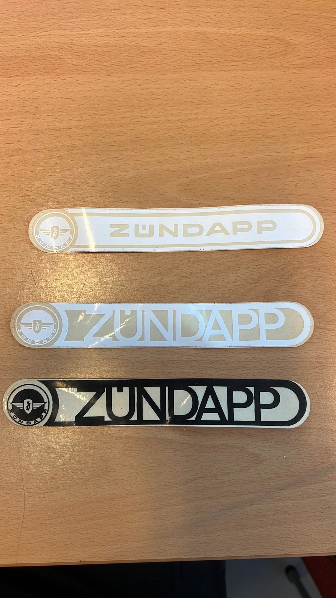 3x oldschool Nos Zundapp stickers, Ophalen of Verzenden