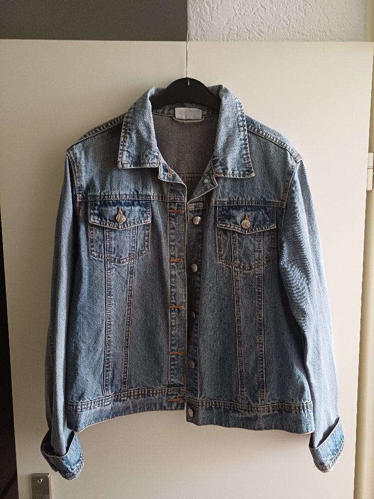Camarque denim spijkerjasje dames, Ophalen, Blauw, Maat 42/44 (L), Zo goed als nieuw