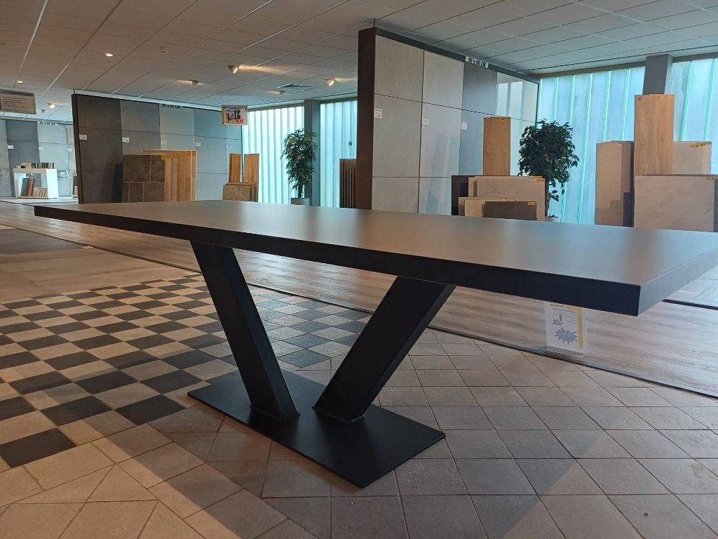 Keramische eettafel (2,5 x 1 meter), Huis en Inrichting, Tafels | Eettafels, Ophalen, Modern, industrieel, Overige materialen