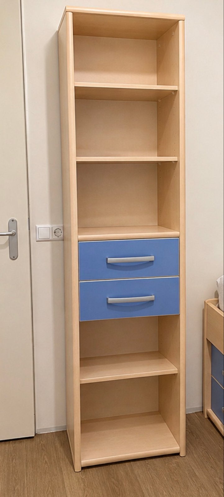 Hoge boekenkast met lades, Huis en Inrichting, Ophalen, Minder dan 50 cm, Gebruikt, 200 cm of meer