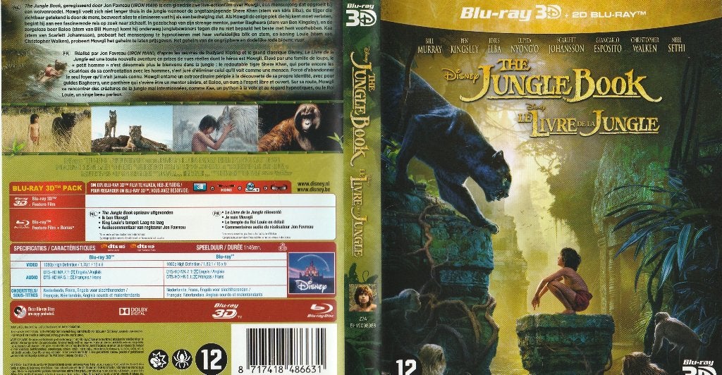The jungle book blu ray ( ned. Ondert. ), Ophalen of Verzenden, Zo goed als nieuw, Avontuur