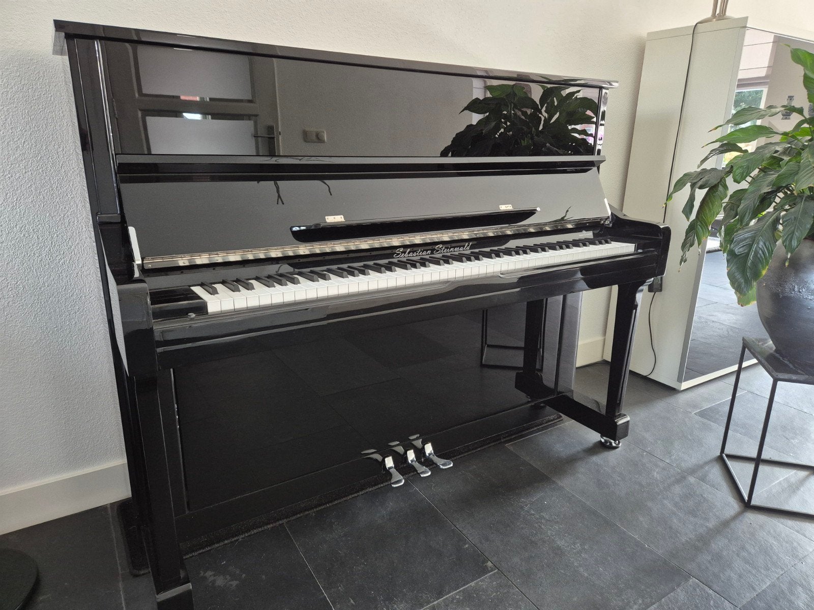 Sebastian Steinwald 121 PE Piano - Zwart Hoogglans, Muziek en Instrumenten, Ophalen, Zwart, Zo goed als nieuw, Piano