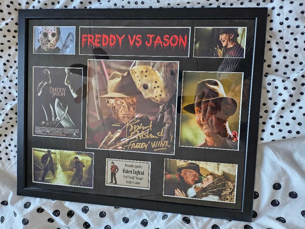 freddy vs jason schilderij, Ophalen of Verzenden, Nieuw, Poster, Artwork of Schilderij, Gesigneerd