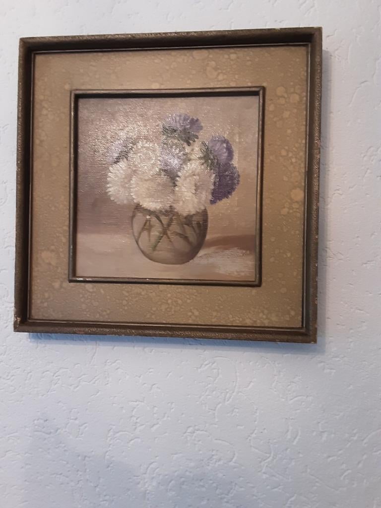Bloemen schilderij, Antiek en Kunst, Kunst | Tekeningen en Foto's, Ophalen