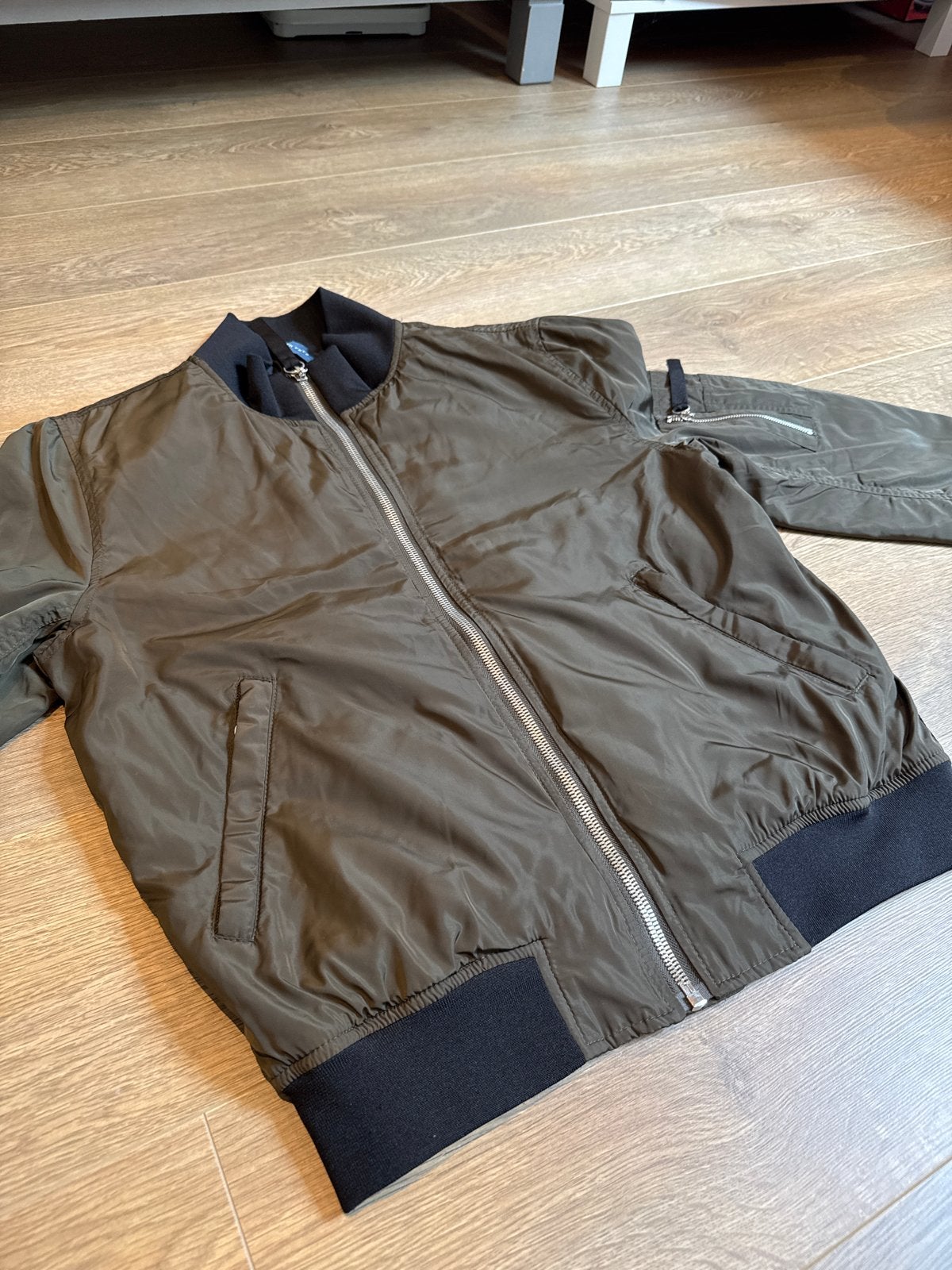 Zara Man Bomberjack - Maat L - Groen, Ophalen of Verzenden, Zo goed als nieuw, Maat 52/54 (L), Groen