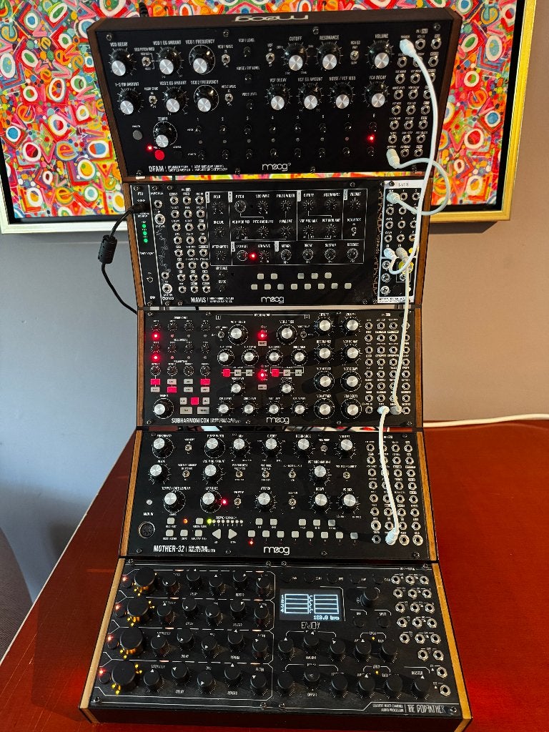 Moog DFAM, Mother-32, Subharmonicon, Mavis + Godfather, Gebruikt, Overige aantallen, Met midi-aansluiting, Ophalen