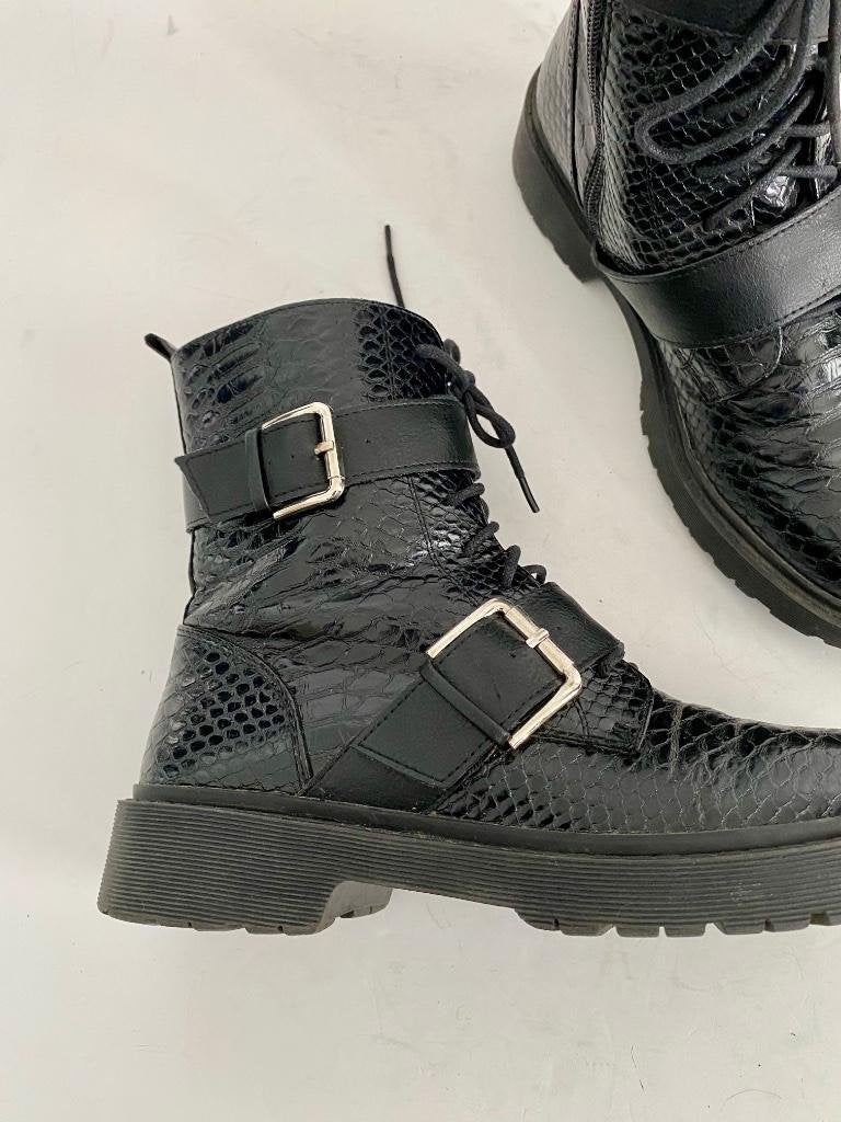 i618 Bleu Box maat 40 boots lage laarzen zwart schoenen, Blue Box, Zwart, Ophalen of Verzenden, Zo goed als nieuw