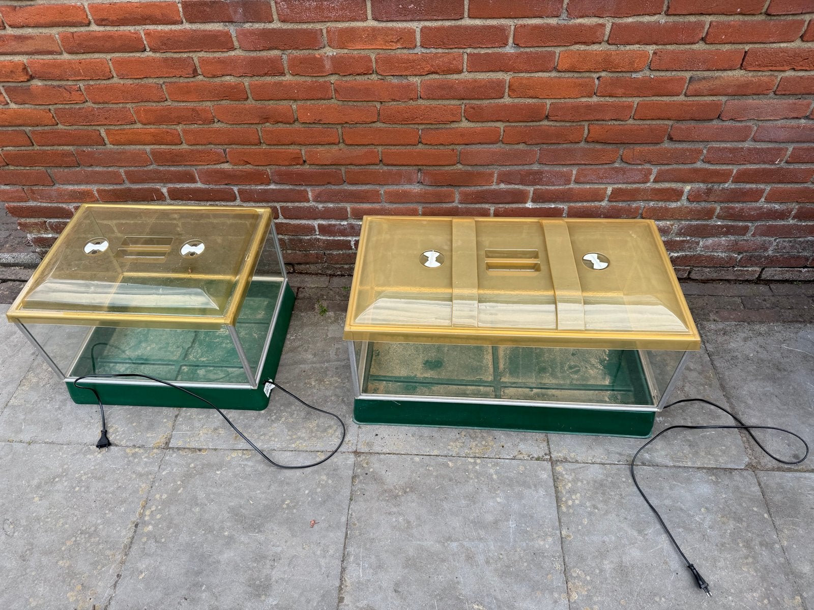 2x Verwarmde kweekkasjes - ideaal voor zaailingen, Ophalen, Gebruikt, Kweekkas, Glas