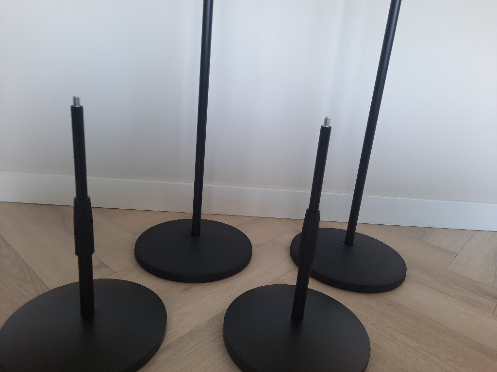 Microfoonstatief K&M 26050 (2x) 23325 (2x) zgan, Ophalen, Zo goed als nieuw, Licht, Geluidgestuurd