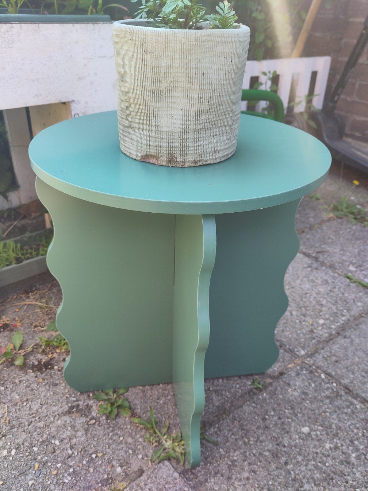 Gratis ophalen groen bijzettafeltje, Ophalen, Rond, Minder dan 55 cm, 45 tot 60 cm