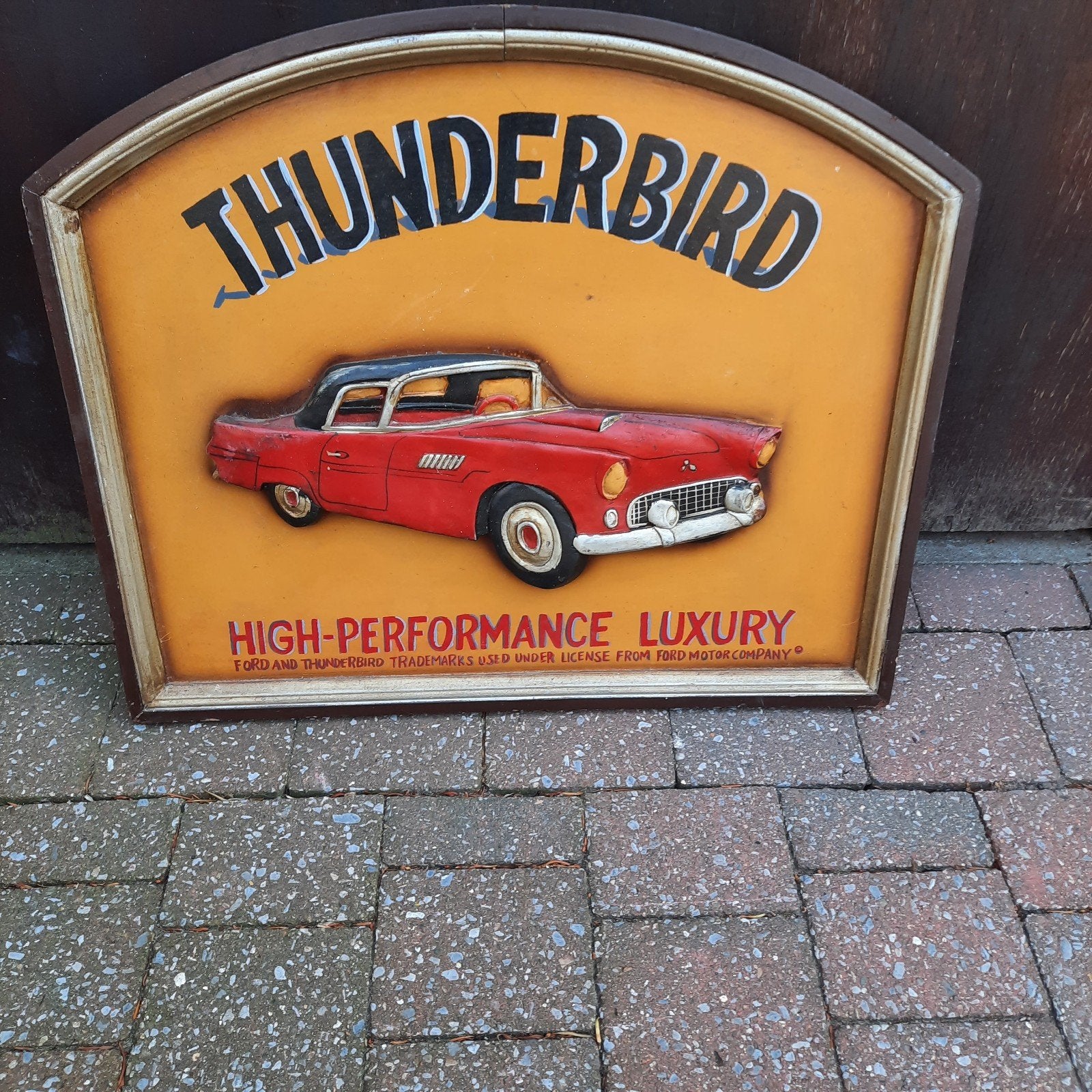 Old skool auto bord voor mancave, Ophalen of Verzenden, Gebruikt, Reclamebord