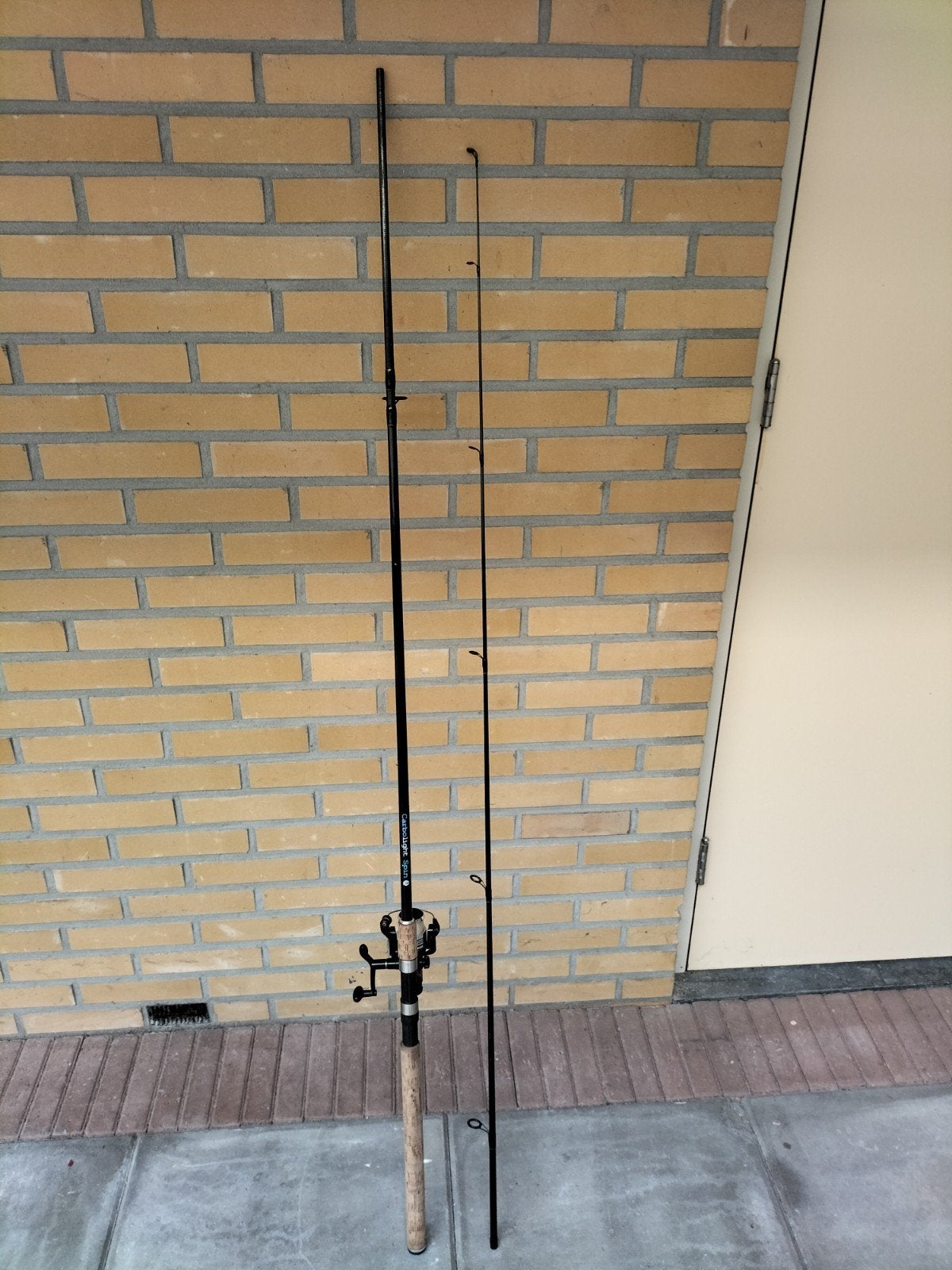ZEER NETTE CARBO LIGHT SNOEK/SPIN HENGEL . LENGTE  3 MTR., Ophalen, Zo goed als nieuw, Complete set