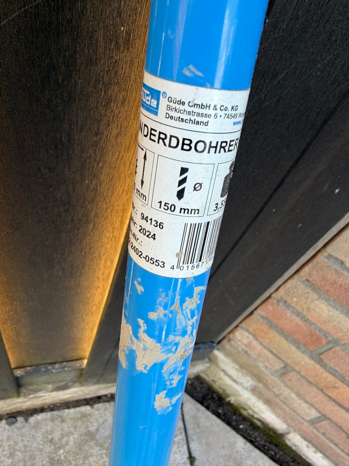 Güde Grondboor 150 mm - Handboor voor palen en gaten, Ophalen, Gebruikt, Overige typen, Overige merken