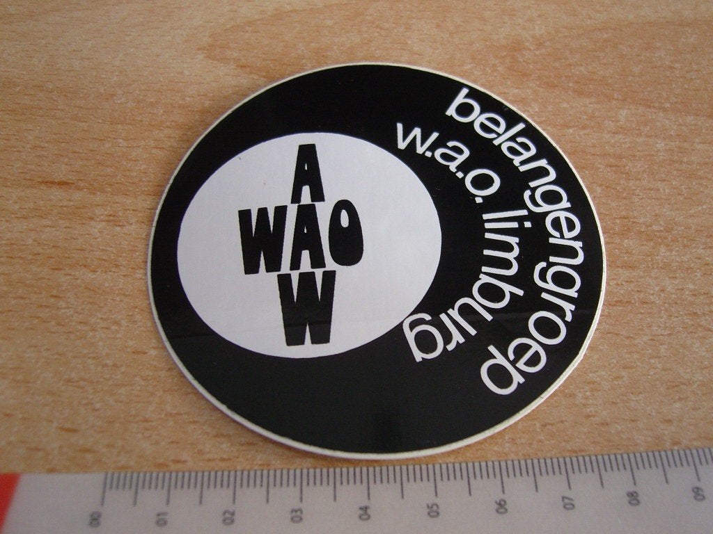 sticker Belangengroep W.A.O. Limburg, Ophalen of Verzenden, Zo goed als nieuw
