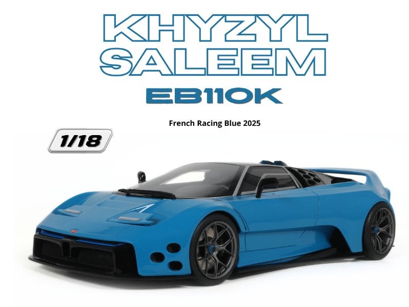 GT Spirit 1:18 Khyzyl Saleem EB110K French Racing blue 2025, Overige merken, -, Nieuw, Ophalen of Verzenden