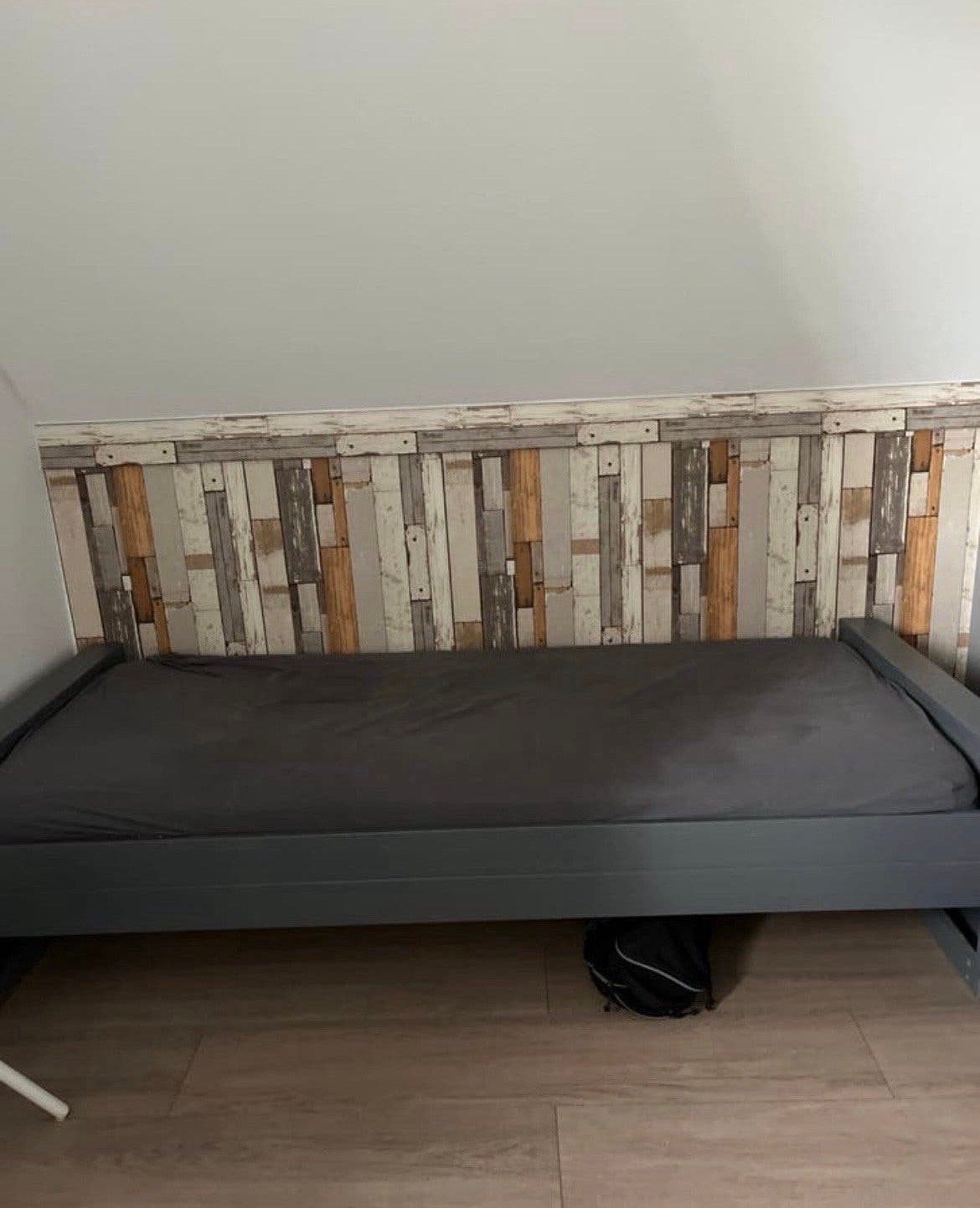Woood denis eenpersoons bee 90x200cm, Huis en Inrichting, Slaapkamer | Bedden, Ophalen, 90 cm, Eenpersoons, Wit