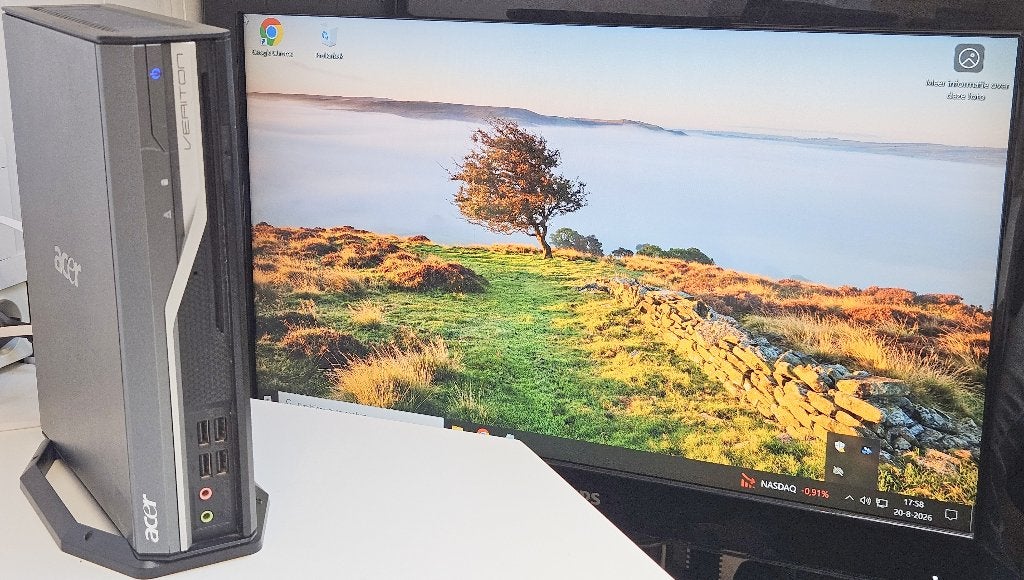 Acer Veriton L4610G i5-2400S 8GB RAM 128GB SSD Win10 Desktop, 8 GB, Ophalen of Verzenden, Zo goed als nieuw, Nvt