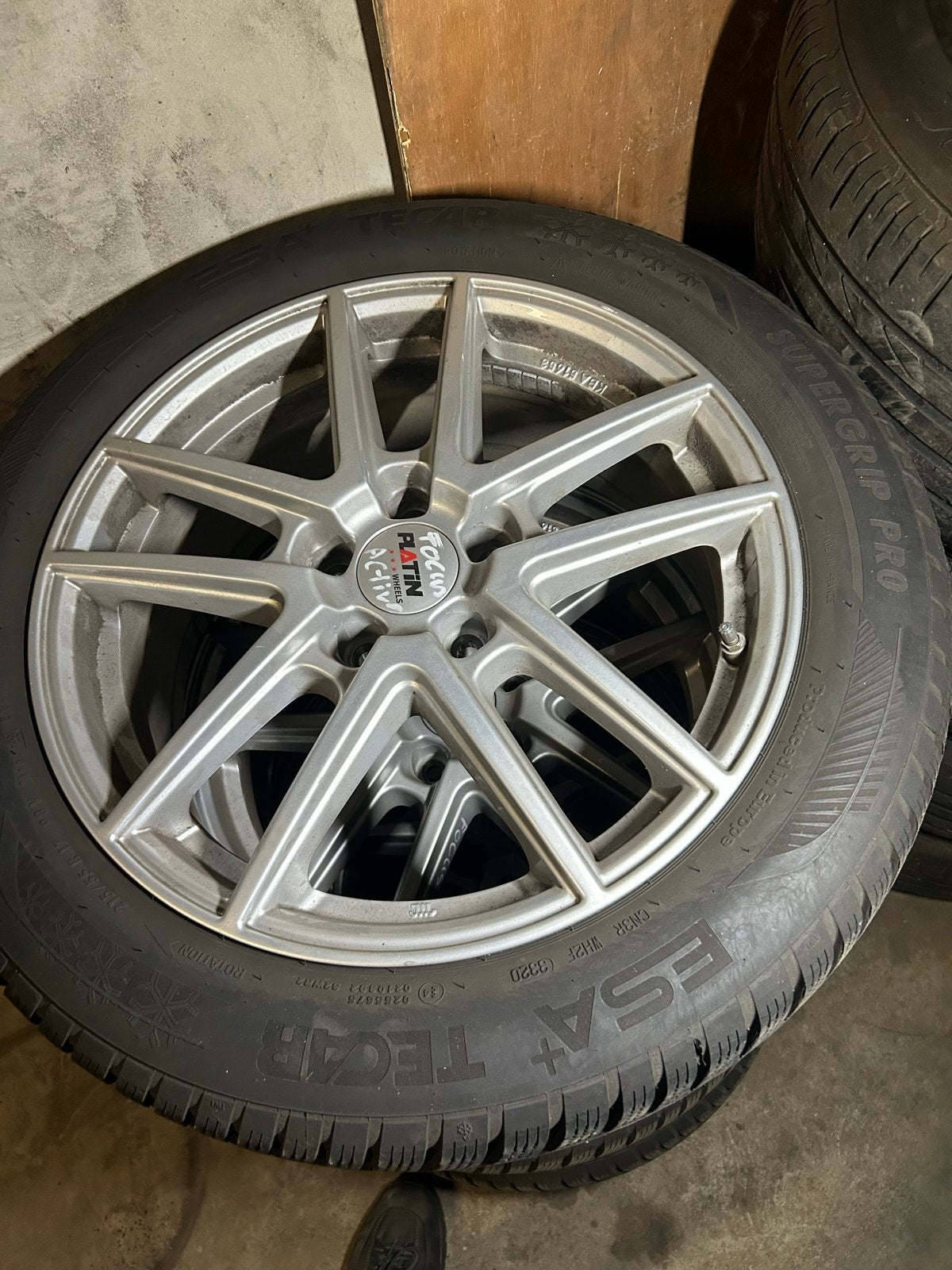 Winterset Ford Focus Active 215/55 R17 Platin Velgen, Ophalen, Banden en Velgen, 17 inch, Winterbanden