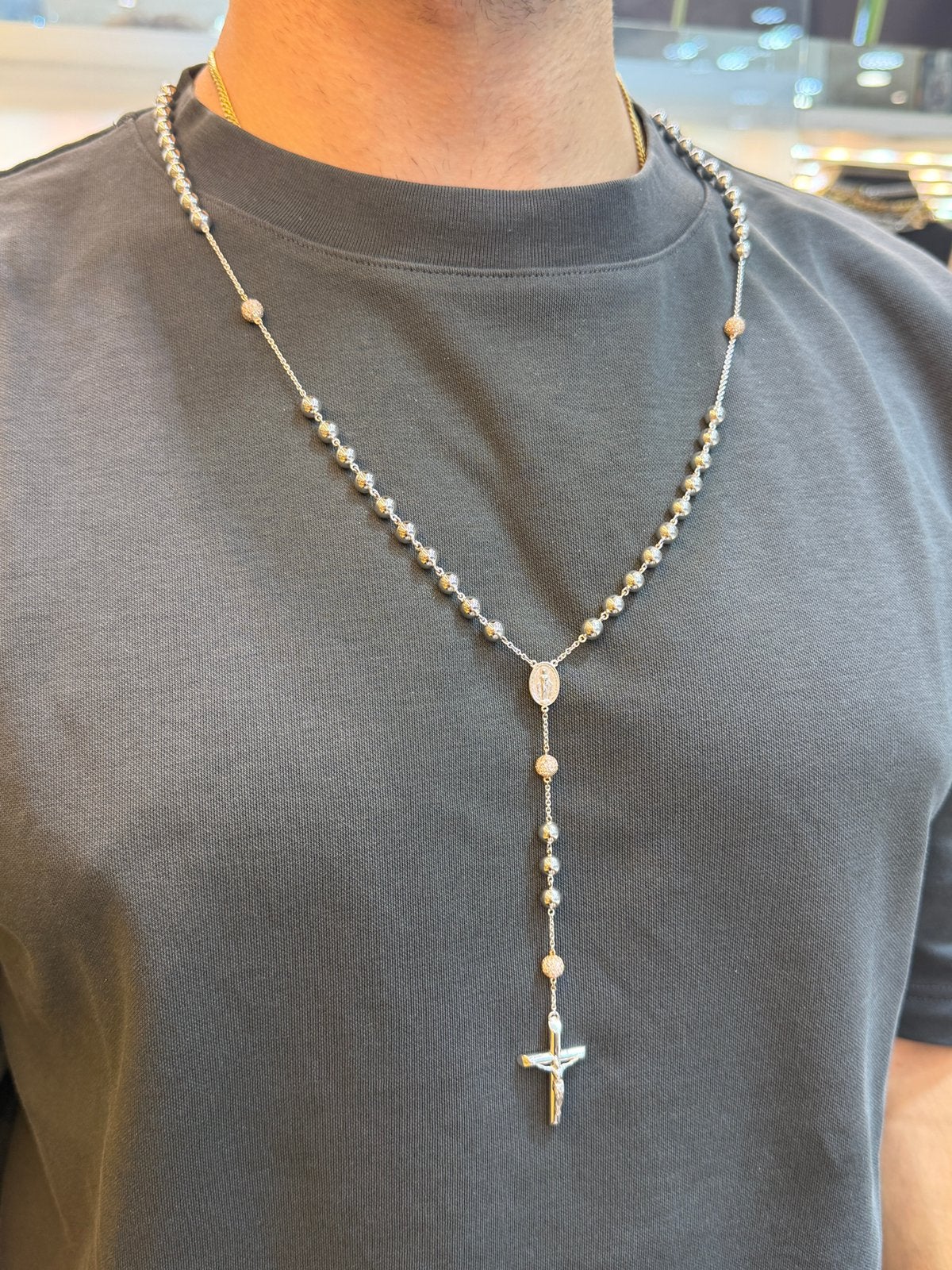 14KT Goud - 93.57 Gram - Ketting - ROSARIO, Ophalen, Nieuw, Goud