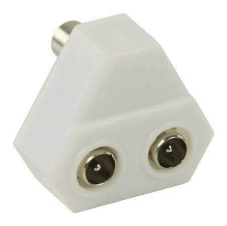 Coax TV splitter. Retourgeschikt: Nee. Ingang: IEC female., Ophalen of Verzenden, Zo goed als nieuw, Minder dan 2 meter, Coaxiale kabel