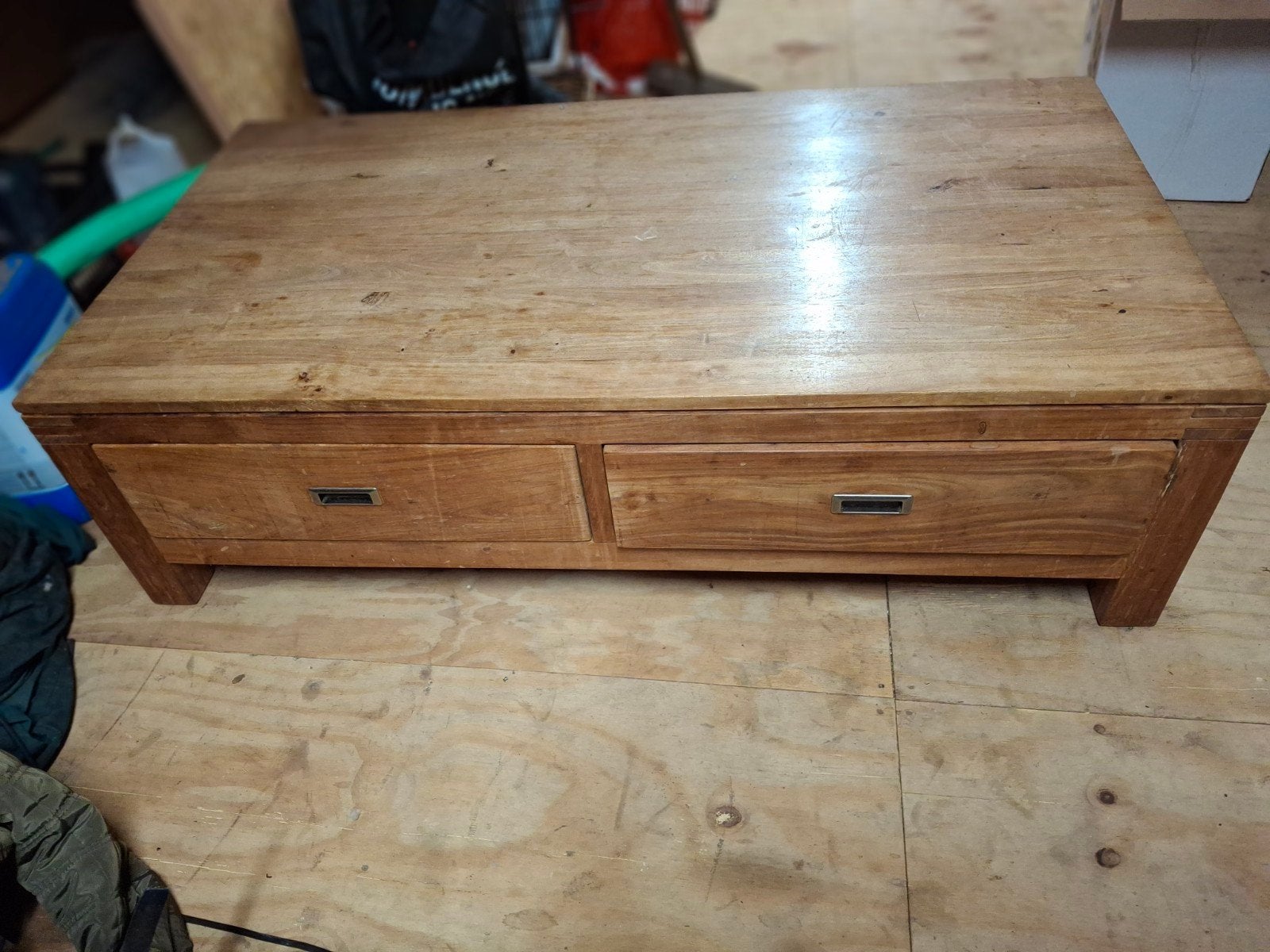 Salontafel Teak houten, Ophalen, 25 tot 50 cm, 50 tot 100 cm, Minder dan 100 cm