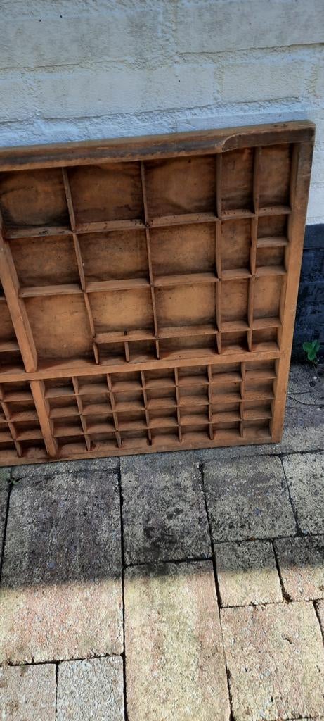 Vintage houten letterbak / sorteerbak, Ophalen of Verzenden