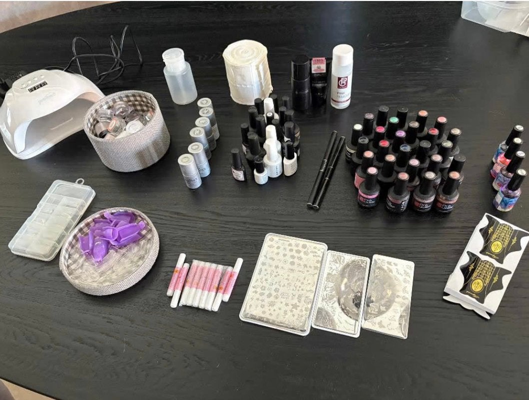 Pink Gellac set met lamp en extra’s!, Ophalen, Zo goed als nieuw, Roze, Handen en Nagels