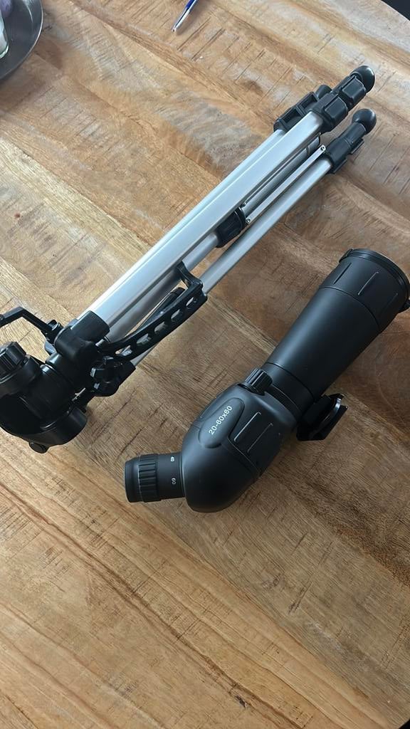 Verrekijker met statief nieuw, Audio, Tv en Foto, Optische apparatuur | Telescopen, Ophalen, Lenzentelescoop (refractor), Met statief