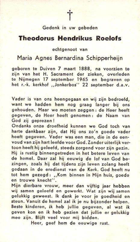 Roelofs Theodorus Hendrikus Duiven 1888-1965 Nijmegen, Ophalen of Verzenden