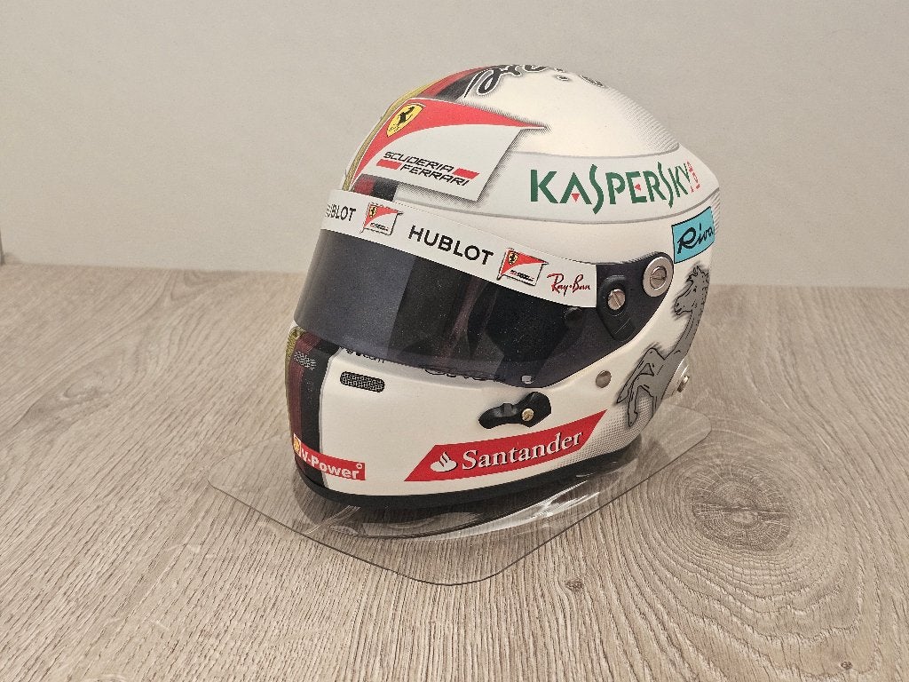 Helm 1:2. Sebastian Vettel # 5, 2017, BELL.  >>TOPHELM<<, Verzamelen, Ophalen of Verzenden, Zo goed als nieuw, Formule 1