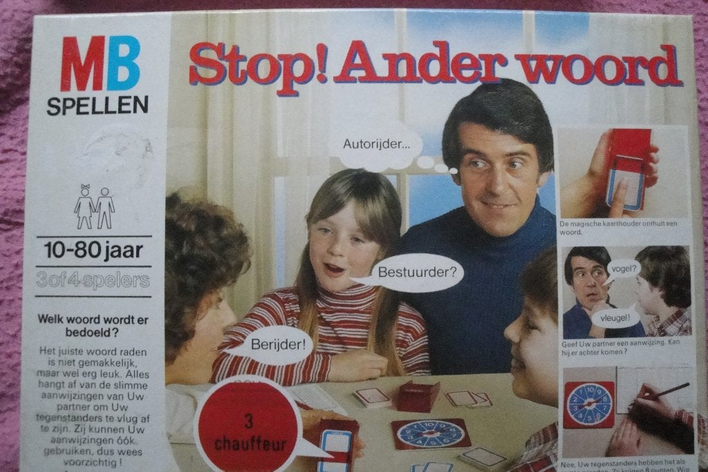 STOP ! ANDER WOORD VAN MB SPELLEN  3tot4 sp. voor 3,95euro, Hobby en Vrije tijd, Gezelschapsspellen | Bordspellen, Een of twee spelers