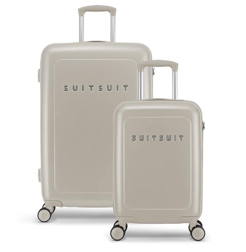 ✅ SUITSUIT kofferset Natura Bleached Sand (55/76 cm) - NIEUW, Wieltjes, Hard kunststof, 45 tot 55 cm, Nieuw