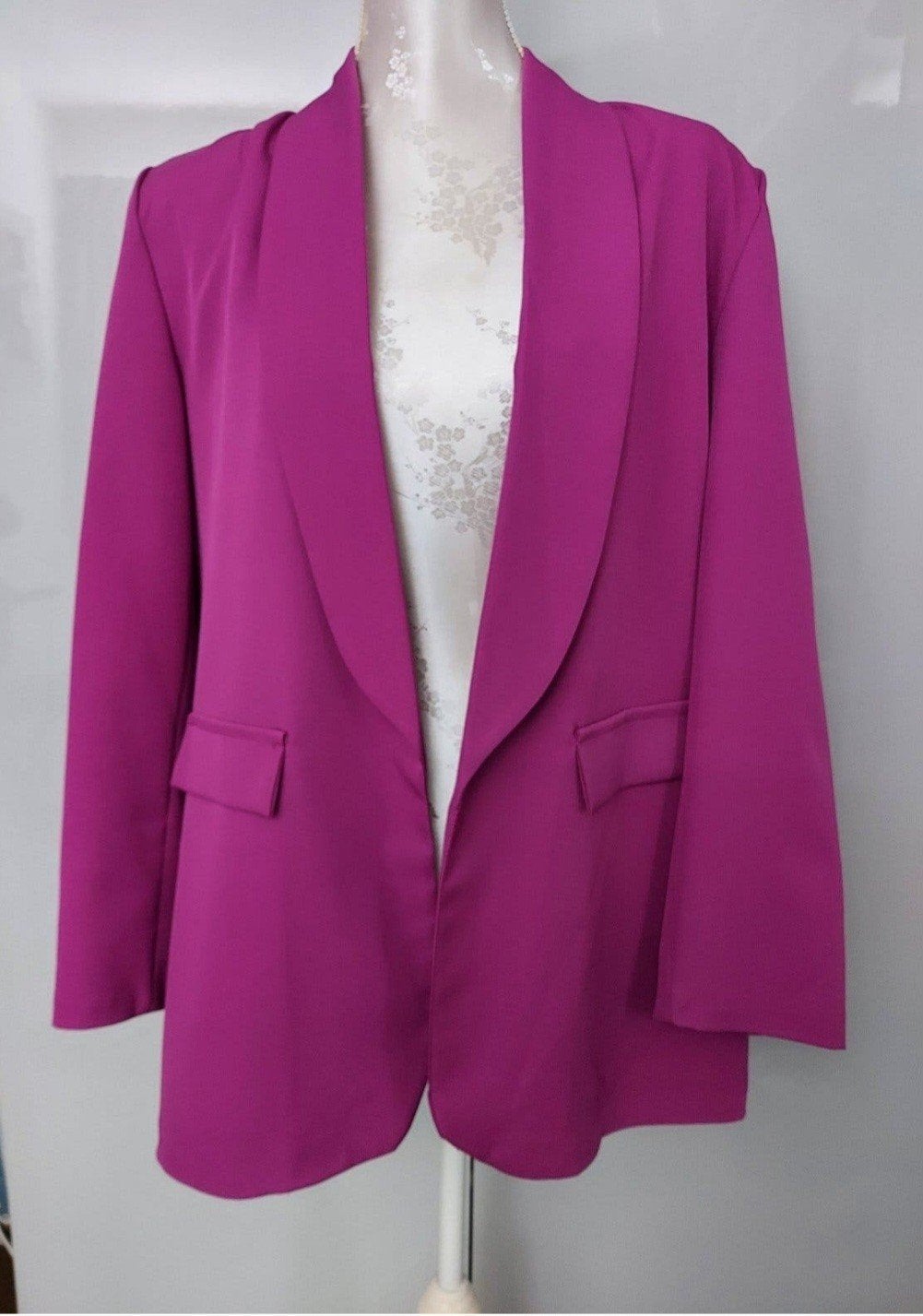 magenta kleur blazer maat xxxl= 44, Ophalen of Verzenden, Zo goed als nieuw, Maat 42/44 (L), Jasje