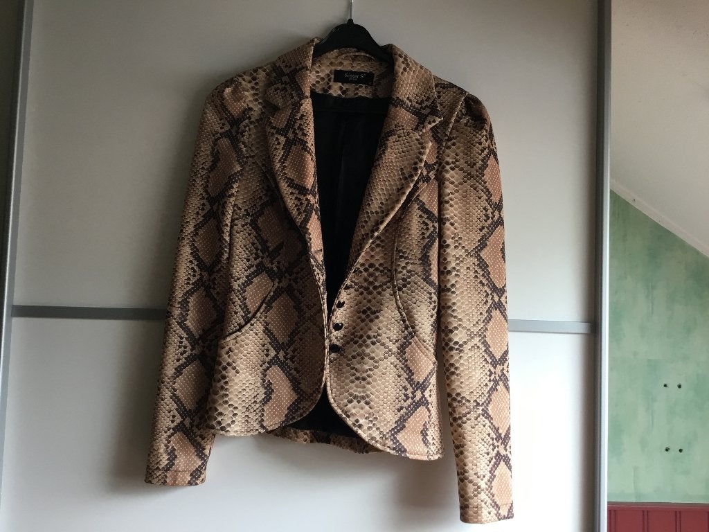Bruin panter jasje van sister s. Maat xs, Kleding | Dames, Sister S, Bruin, Ophalen of Verzenden, Zo goed als nieuw