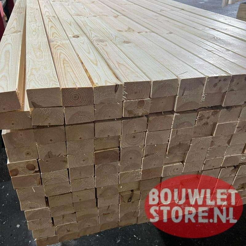 Vuren balken SLS | vurenhout balk | 50 x 75 mm | geschaafd
