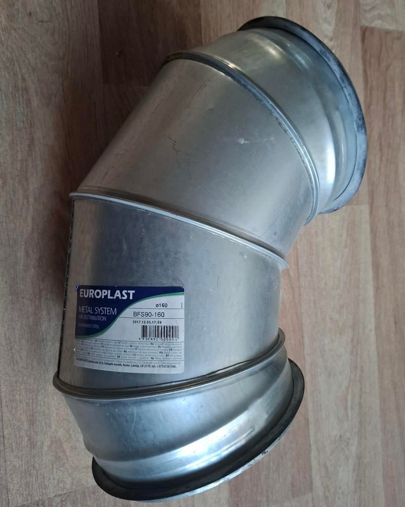 Haakse bocht 160 mm ventilatiebuis - Nieuw, Ophalen
