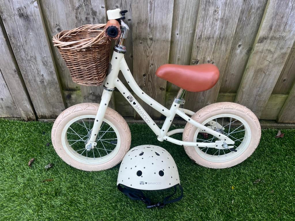 Banwood loopfiets met bijpassende helm., Ophalen, Loopfiets